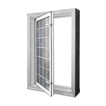 Acrylic block windows with in-swing capabilities for safe basement egress. Lighter than regular glass block windows.  