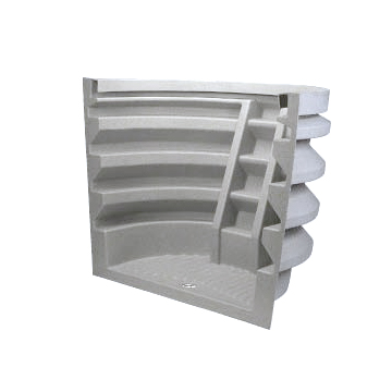 Egress requirements easily met with the Rhino Well in Granite. Made of rotational-molded, high-density polyethylene.  