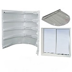 Egress window kits to comply with IRC 2009 code, complete with modular window well, sliding window and well cover.  